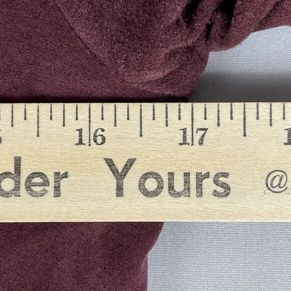 VTG Anonymous John Carlisle Suede Coat Women’s Sm Burgundy Button Up Jacket Y2K - Picture 12 of 16